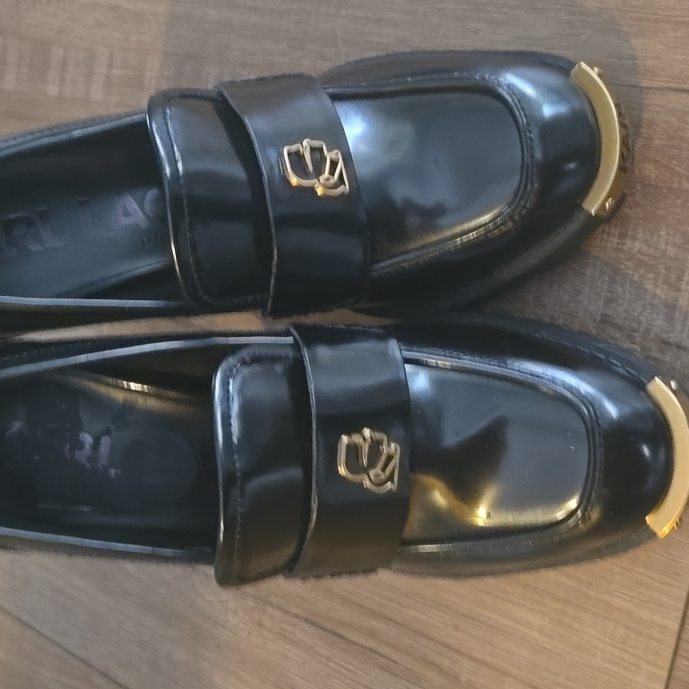 Karl Lagerfeld Shoes Women’s 8M Black Virna Pumps High Heel Gold Embelli… - Picture 10 of 16